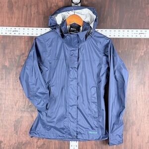 Marmot Precip Eco Waterproof Hooded Rain Jacket Lightweight Outdoor Women XS